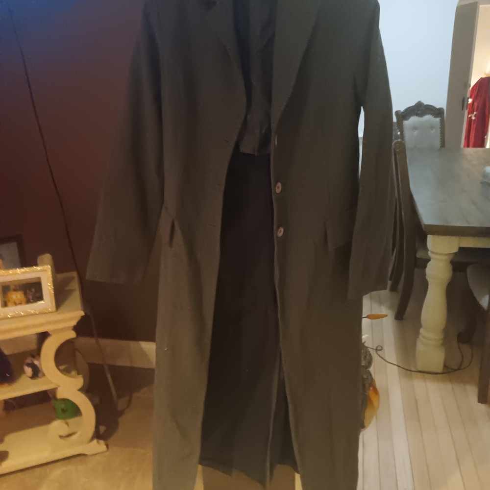 Womans Black Overcoat